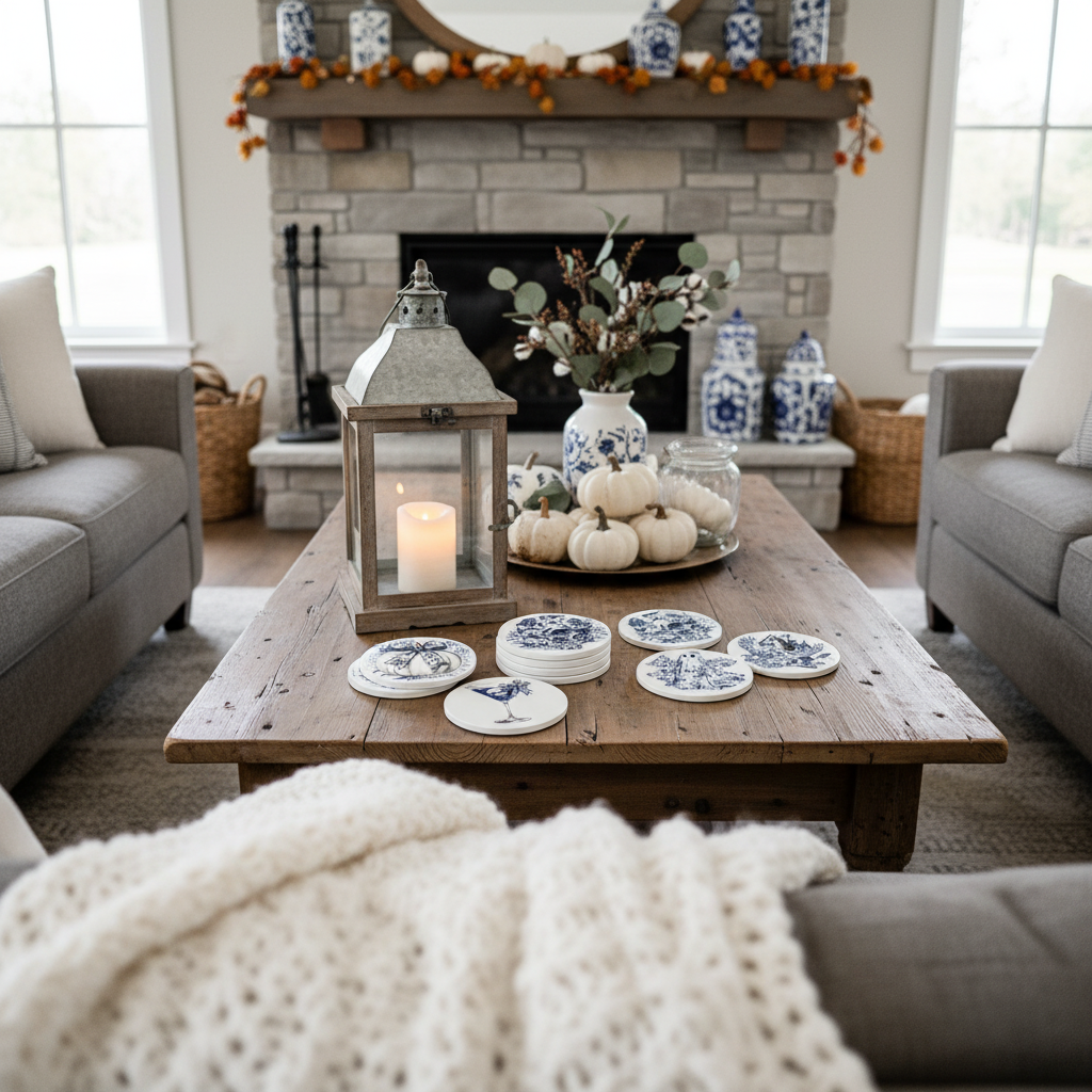 Gia Roma - Wholesale Onderzetters - Chinoiserie Halloween Onderzetters, Luxe Herfst Huisdecoraties23