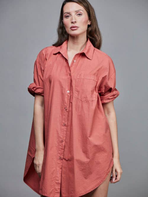SixtyDays - Vendita all'ingrosso Camicia button down - Donna - Camicia boyfriend oversize in cotone - 40 colori20