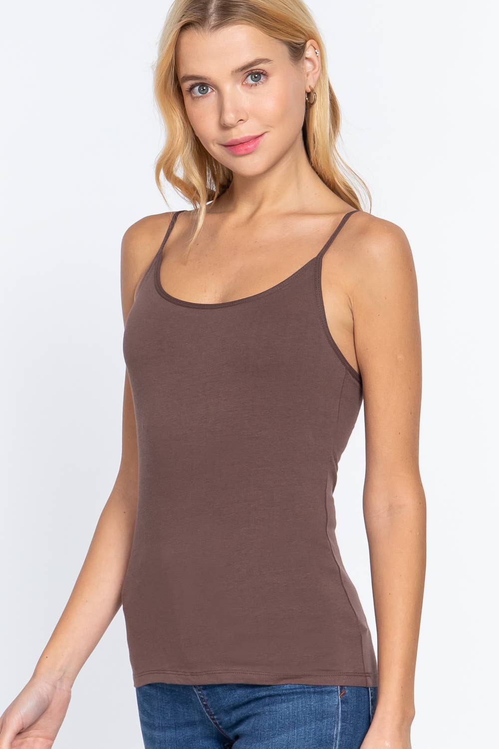 42POPS - Wholesale Camisole - Women's - ",.._ Basic cami slim fit w/ shelf bra6