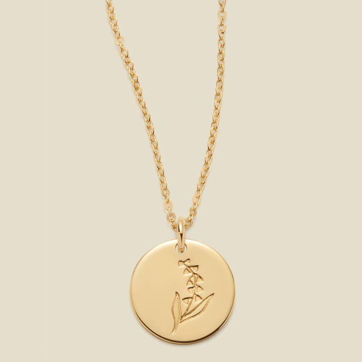 Made By Mary - Wholesale Pendant/Charm Necklace - Birth Flower Necklace - 1/2"12