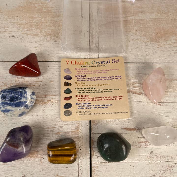 CaNatureLover – Großhandel Spiritueller Stein/Kristall – 7-Chakra-Kristallset – Einsteigerset mit Edelsteinen4