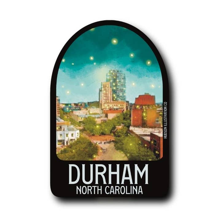 Durham North Carolina Sticker/Magnet/Print/Postcard for wholesale by About Town Co
