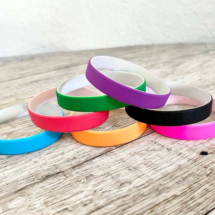 Dual Color Silicone Bracelet and other Purchase Wholesale sweat wristbands. Free Returns & Net 60 Terms on Faire trending on Faire.