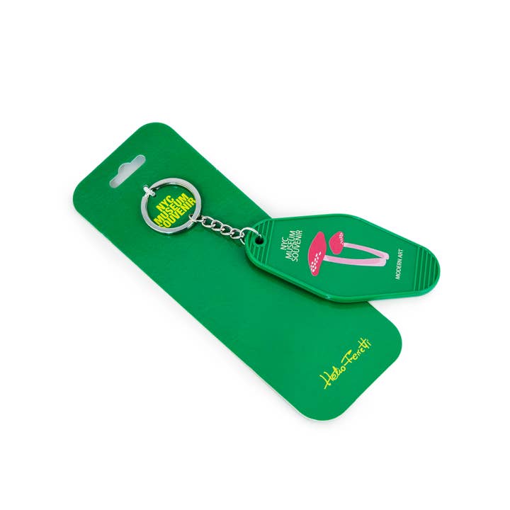 GREEN NYC MUSEUM KEYCHAIN HF for wholesale by Helio Ferretti