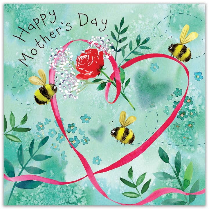 Twizler Ltd - Venta al por mayor Tarjetas del Día de la Madre - Lindo Día de la Madre - Heart & Bees1