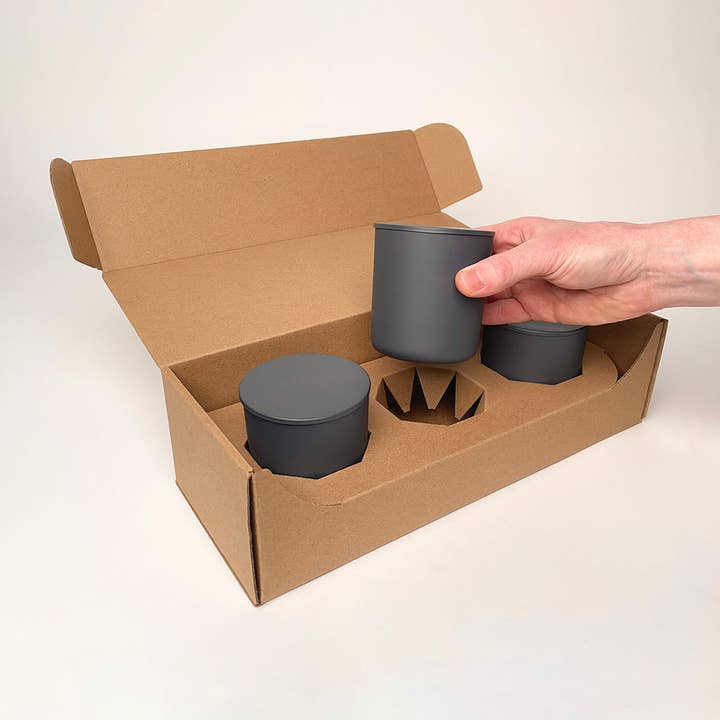 Flush Packaging - Wholesale Gift Box - 8 oz Aura 3-Pack Shipping Box™1