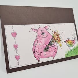 Grusskarte gefaltet (Sujet# 1276). Format A6. für den Großhandel von CARD-ART