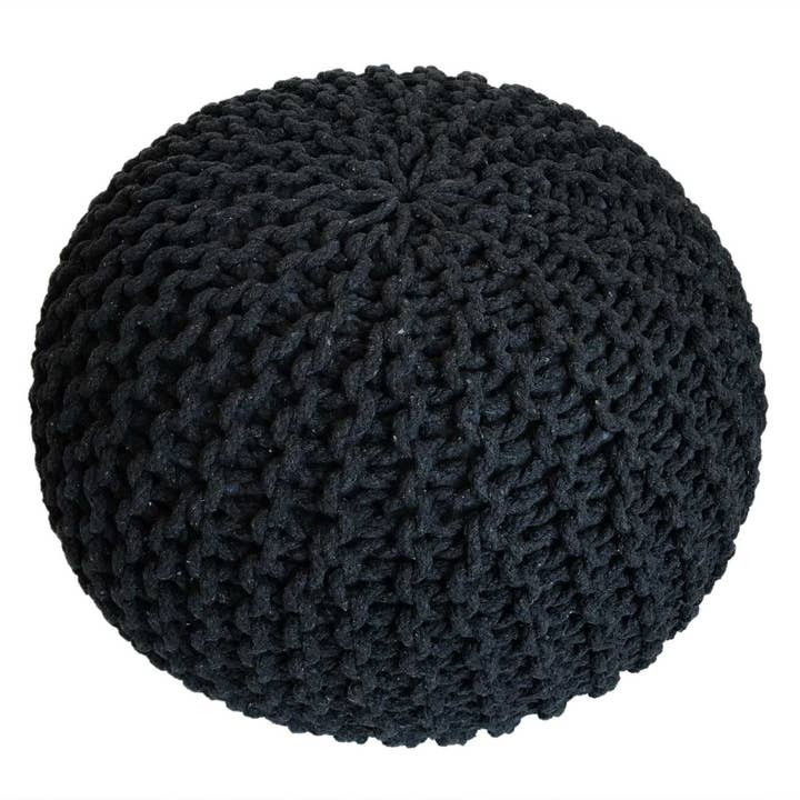 Voglrieder - Vendita all'ingrosso Pouf - Pouf, diametro 55 cm, sgabello in maglia, pouf, pouf, cuscino da pavimento, grande