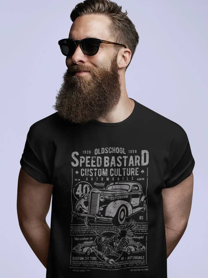 Camiseta ULTRABASIC para hombre Oldschool Speed Bastard, camiseta para automóvil y coche para venta al por mayor de ULTRABASIC