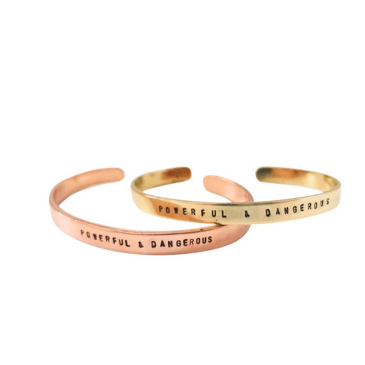 Powerful and Dangerous Cuff Bracelet for wholesale by Lux + Luca Jewelry Co.