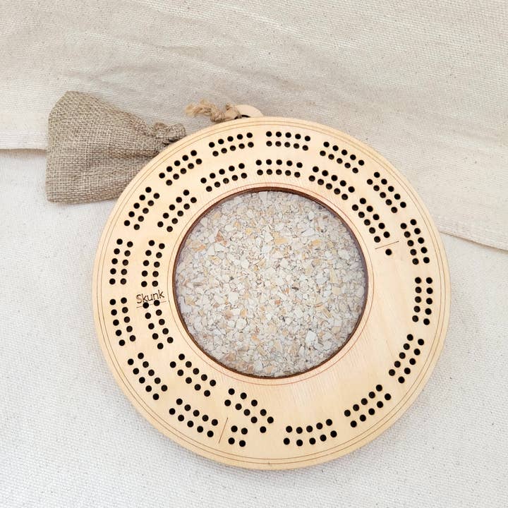 Maine Shellware - Wholesale Board Game - 7" Shell Cribbage Boards7