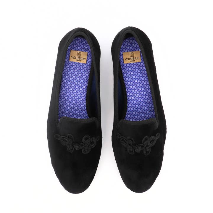 VOLUBILIS PARIS - Wholesale Flats - Women's - JO Black Velvet Slipper