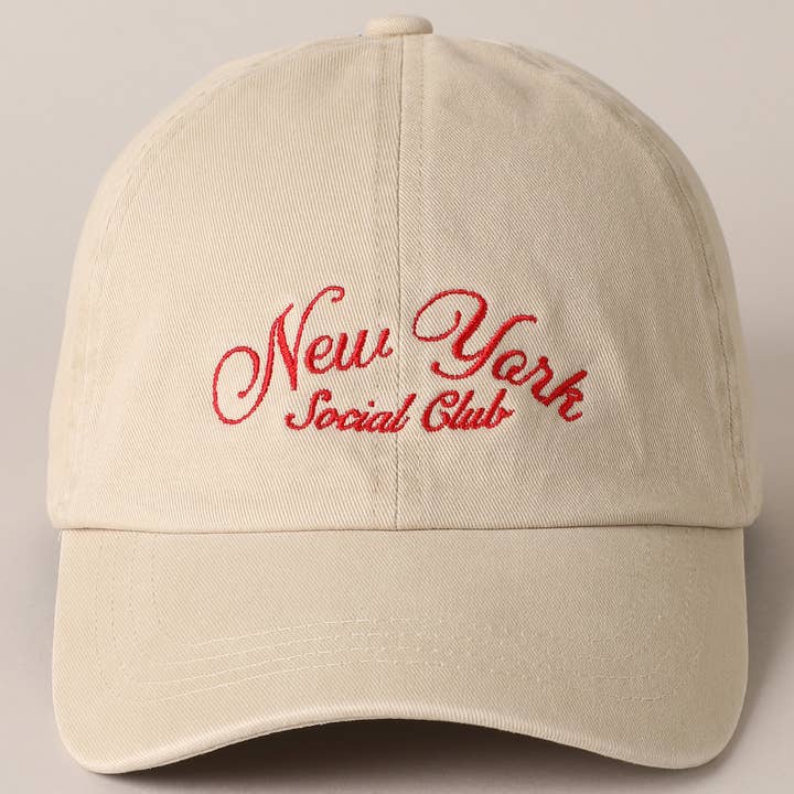Fashion City - Wholesale Baseball Cap - Unisex - New York Social Club Text Embroidery Baseball Cap12