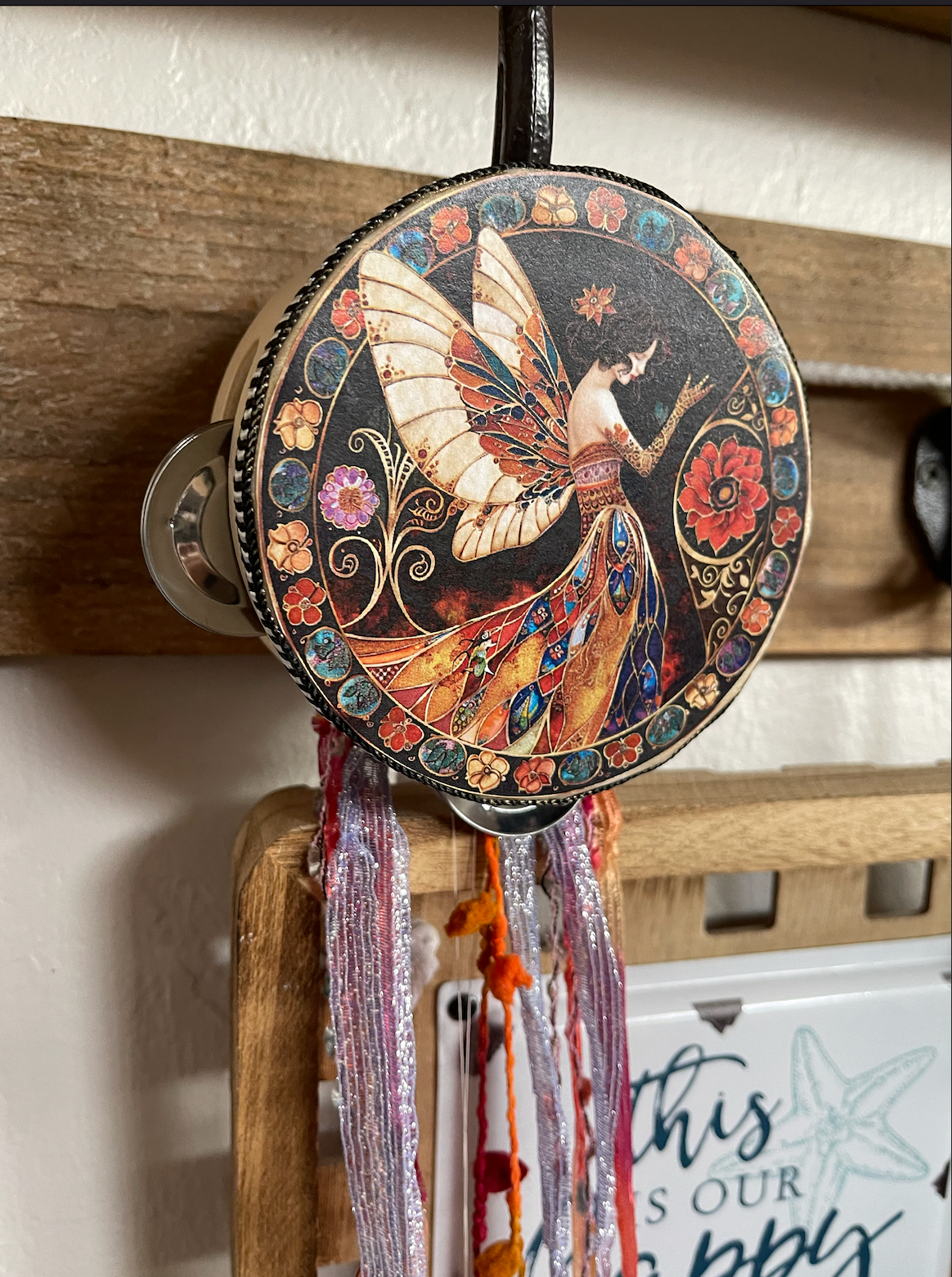 Bodhi Leaf Market - Venta al por mayor Artículo de meditación - Pandereta Clásica de Hada Encantada de 4" y Cinta de Fantasía2