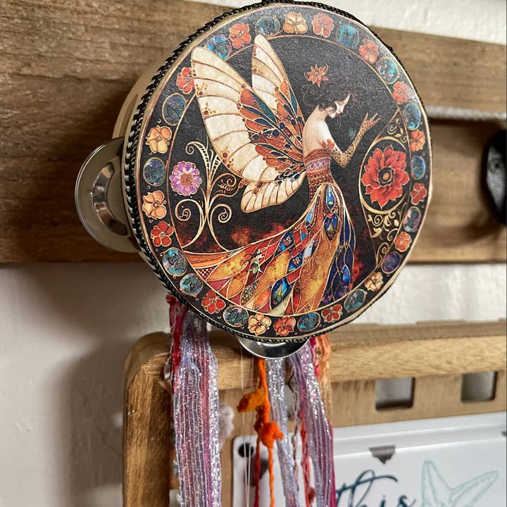 Bodhi Leaf Market - Venta al por mayor Artículo de meditación - Pandereta Clásica de Hada Encantada de 4" y Cinta de Fantasía2