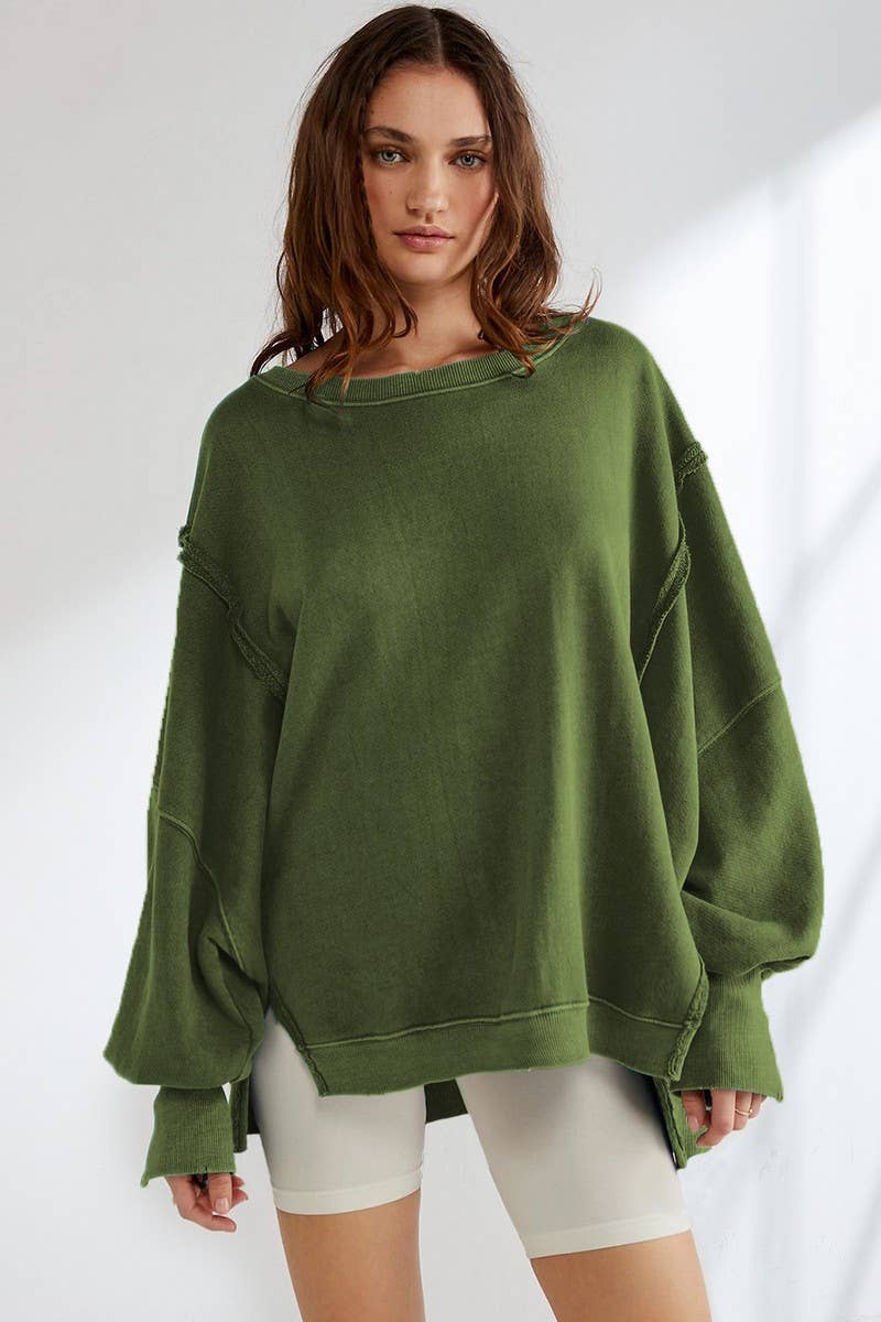 Lily Clothing - Vente Sweat à capuche – femme - SWEAT À CAPUCHE DE SPORT À MANCHES LONGUES ET COL ROND POUR LE SPORT_CWOHOL05125