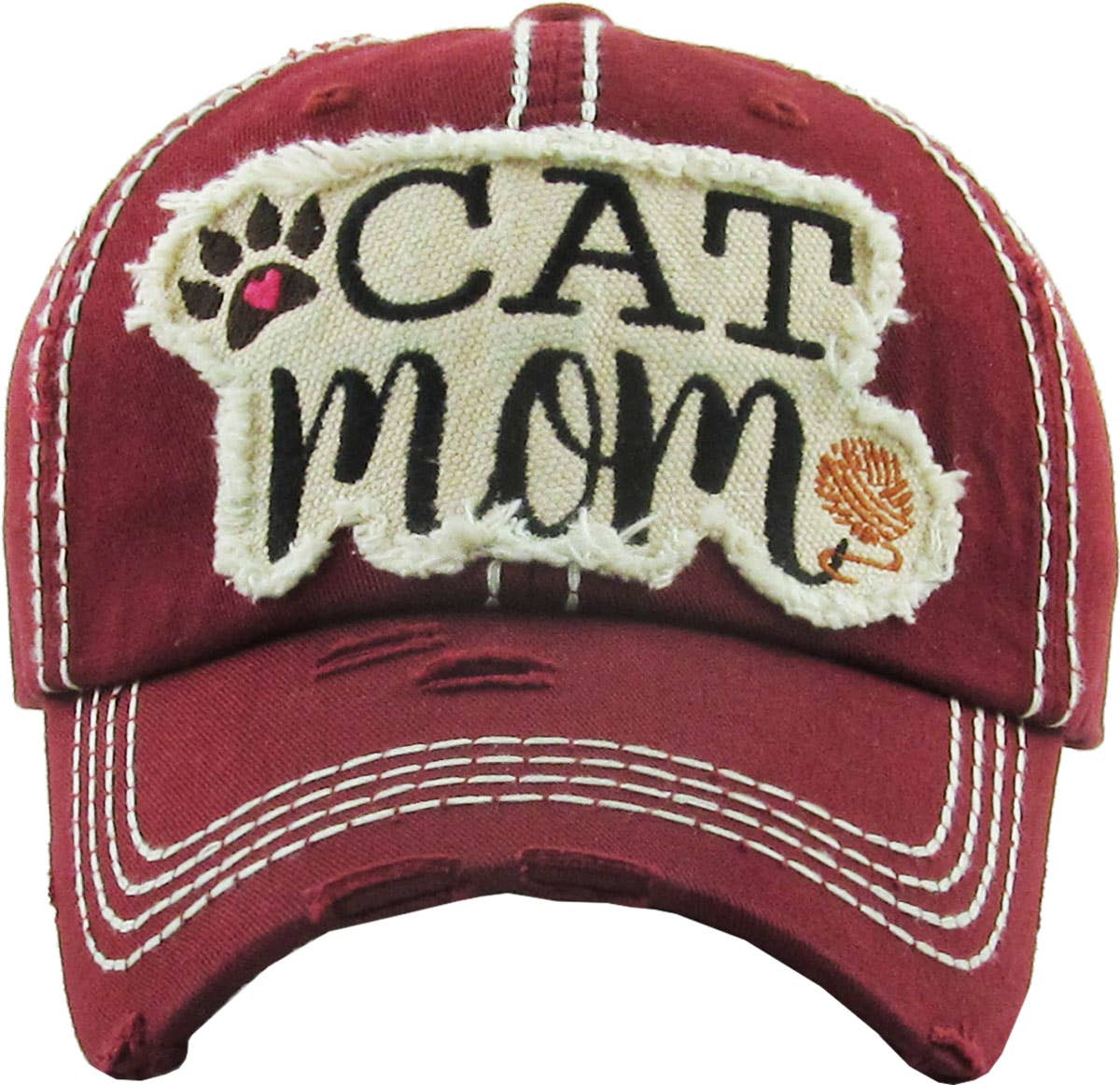 KBETHOS – Großhandel Basecap – Damen – CAT MOM Vintage-Kugelkappe gewaschen4