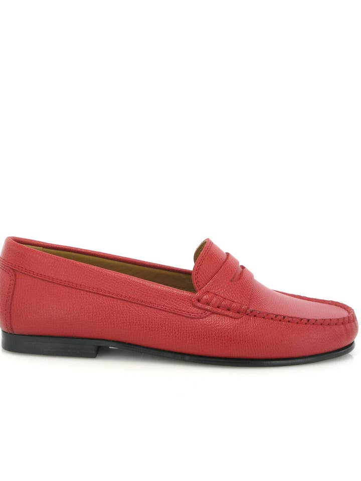 Yoki - rouge légèrement granuleux pour la vente par Atlanta Mocassin