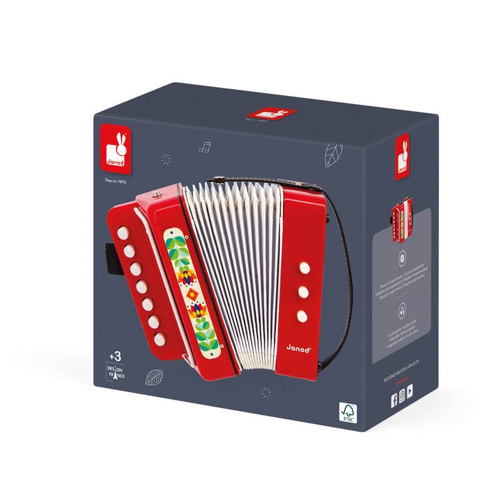 Janod - Wholesale Musical Toy - Kids & Baby - Gioia accordion | Musical toys | 3 years and up2