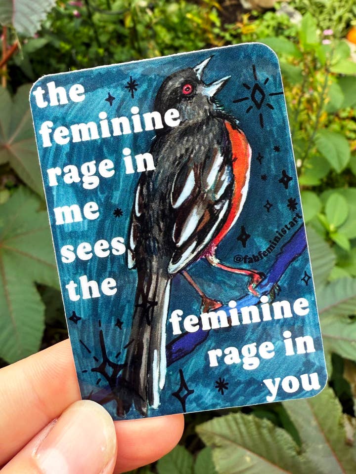 Den feminina vreden i mig: Feministisk klistermärke för wholesale av Fabulously Feminist