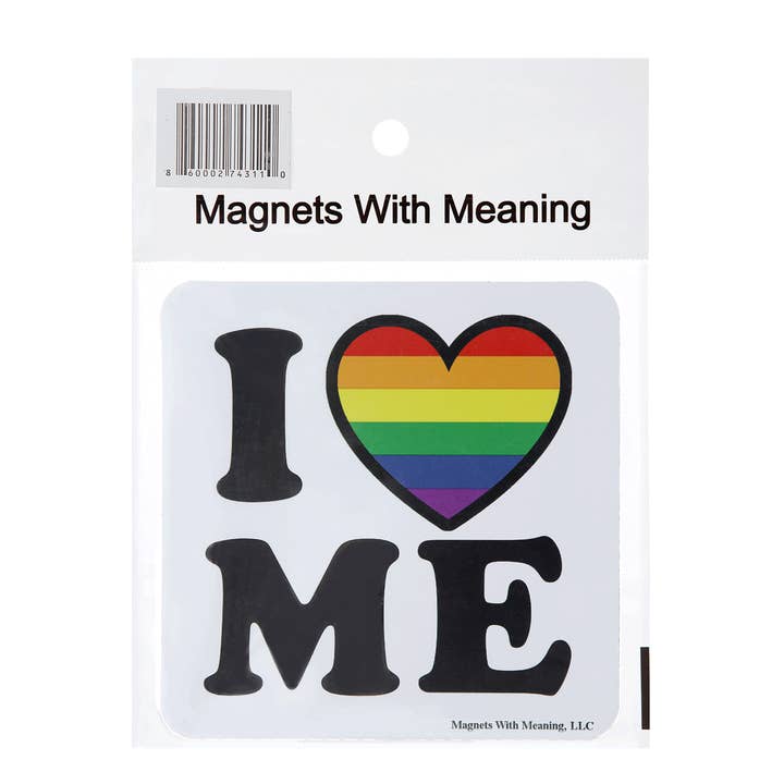 I Love Me (Med Rainbow Heart) for engroshandel hos Magnets with Meaning