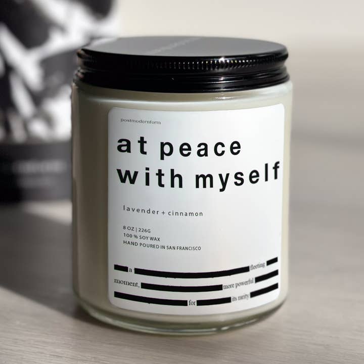 postmodernform - Wholesale Jar/Filled Candle - at peace with myself / lavender + cinnamon soy wax candle0