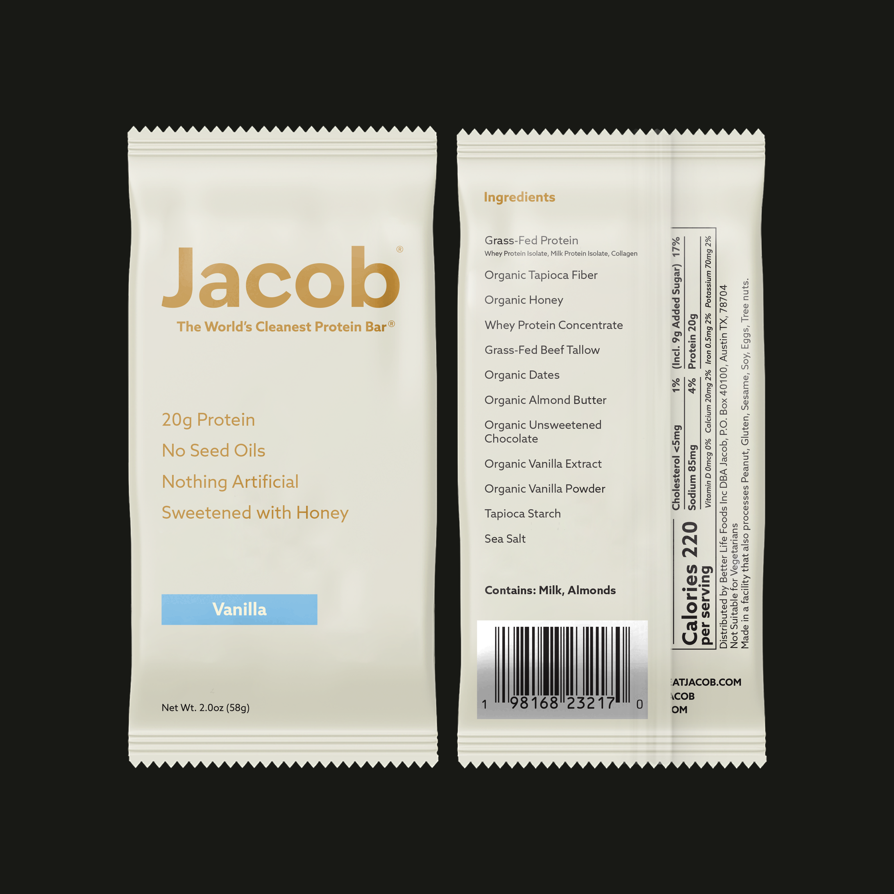 Jacob - Wholesale Snack Bar - Jacob Protein Bar - Grass-Fed Organic Snack Bar (108ct)7