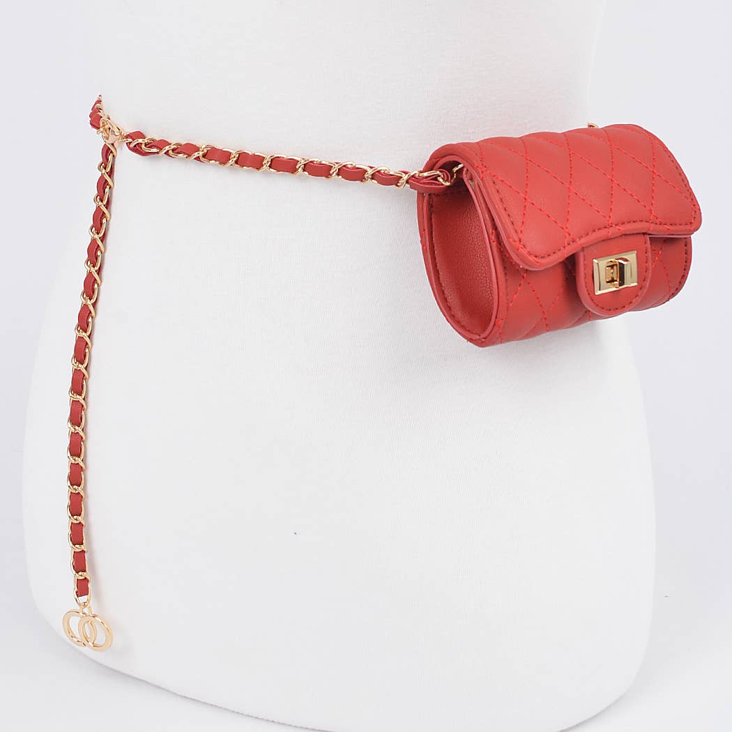 3AM BY H&D ACCESSORIES – wholesale Crossbody bag – Women's – Quilted Mini Bag w/ Chain Belt13