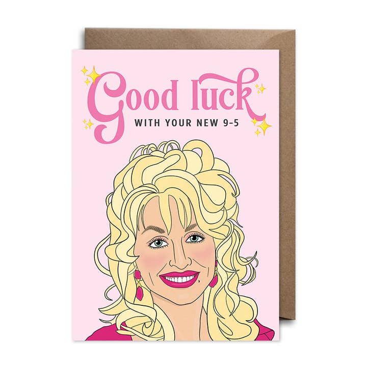 Bonne Nouvelle - Wholesale Felicitatie-kaartje - Dolly Parton 9 tot 5 nieuwe jobkaart