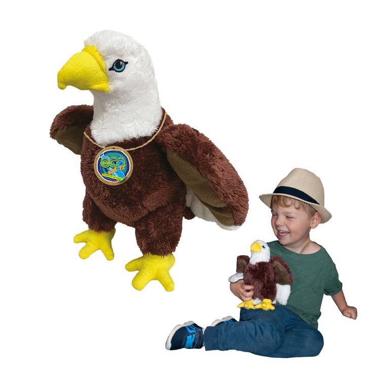 EcoBuddiez Medium Eco-Friendly Plush - Eagle for wholesale by Deluxebase
