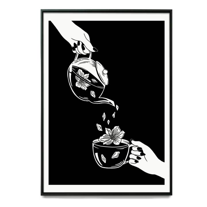 Impression artistique sur une théière pour la vente par Myii Creative