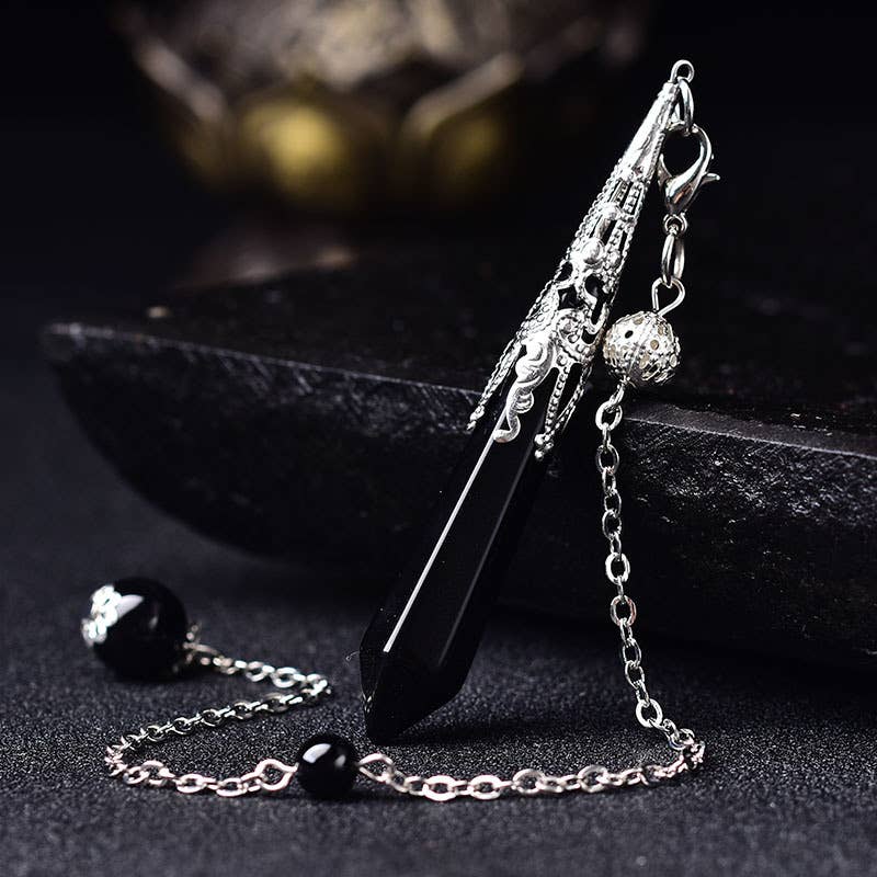 Gemcohub – Großhandel Spiritueller Stein/Kristall – Buntes Pendel aus natürlichem Kristallstein in Hexagon-Form8