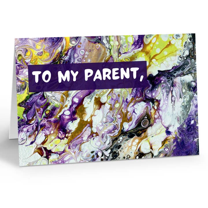 Two Brides Presents - Wholesale Thank You Card - TO MY NON-BINARY PARENT Greeting Card