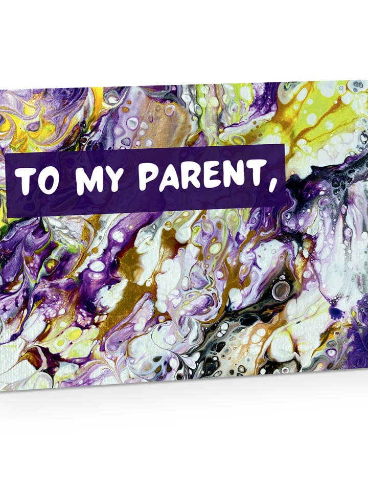 TO MY NON-BINARY PARENT Greeting Card for wholesale by Two Brides Presents