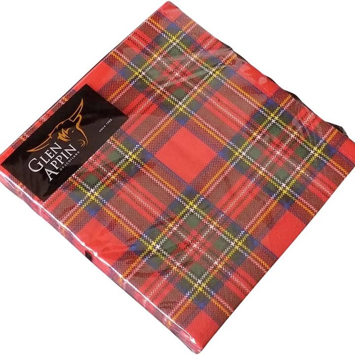 Dublin Gift Company - Wholesale Disposable Napkin - Scottish Royal Stewart Tartan Napkins4