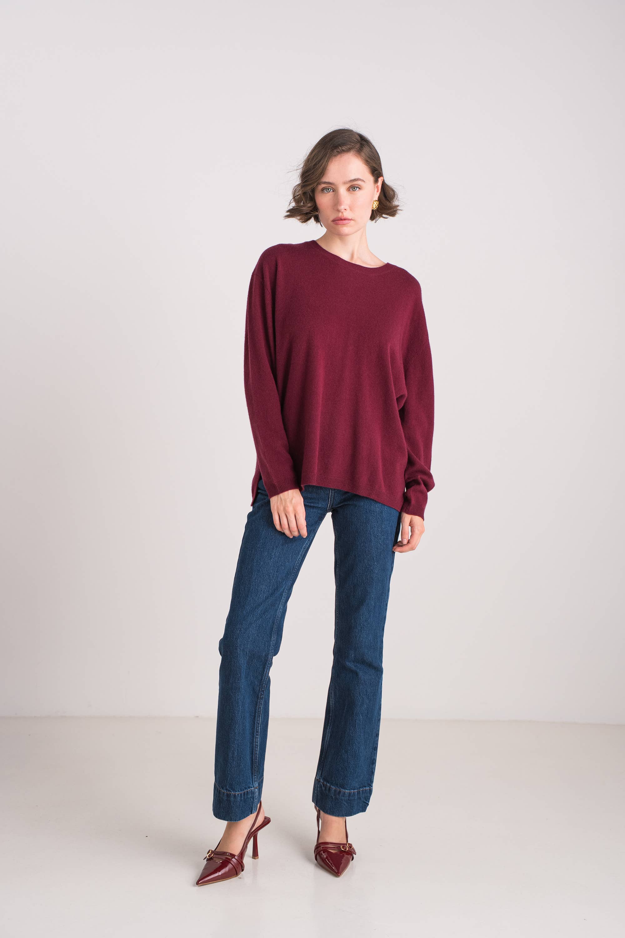 jw.atelier – Engroshandel Tunika - Dame – Træk 100% kashmir rund hals oversize5