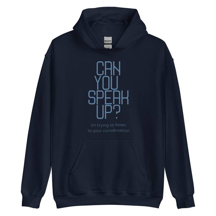 Kan du tale op? Jeg prøver at lytte til din samtale | Hoodie (Danish) for engroshandel hos Sew You