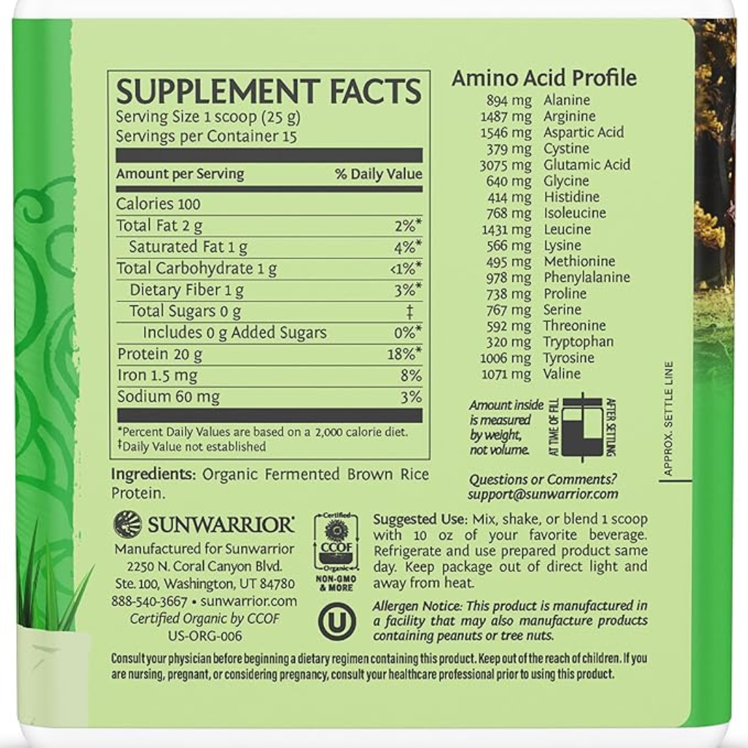 Sunwarrior - Wholesale Protein/Superfood Powder - Classic Unflavored Protein - Brown Rice Protein Powder7