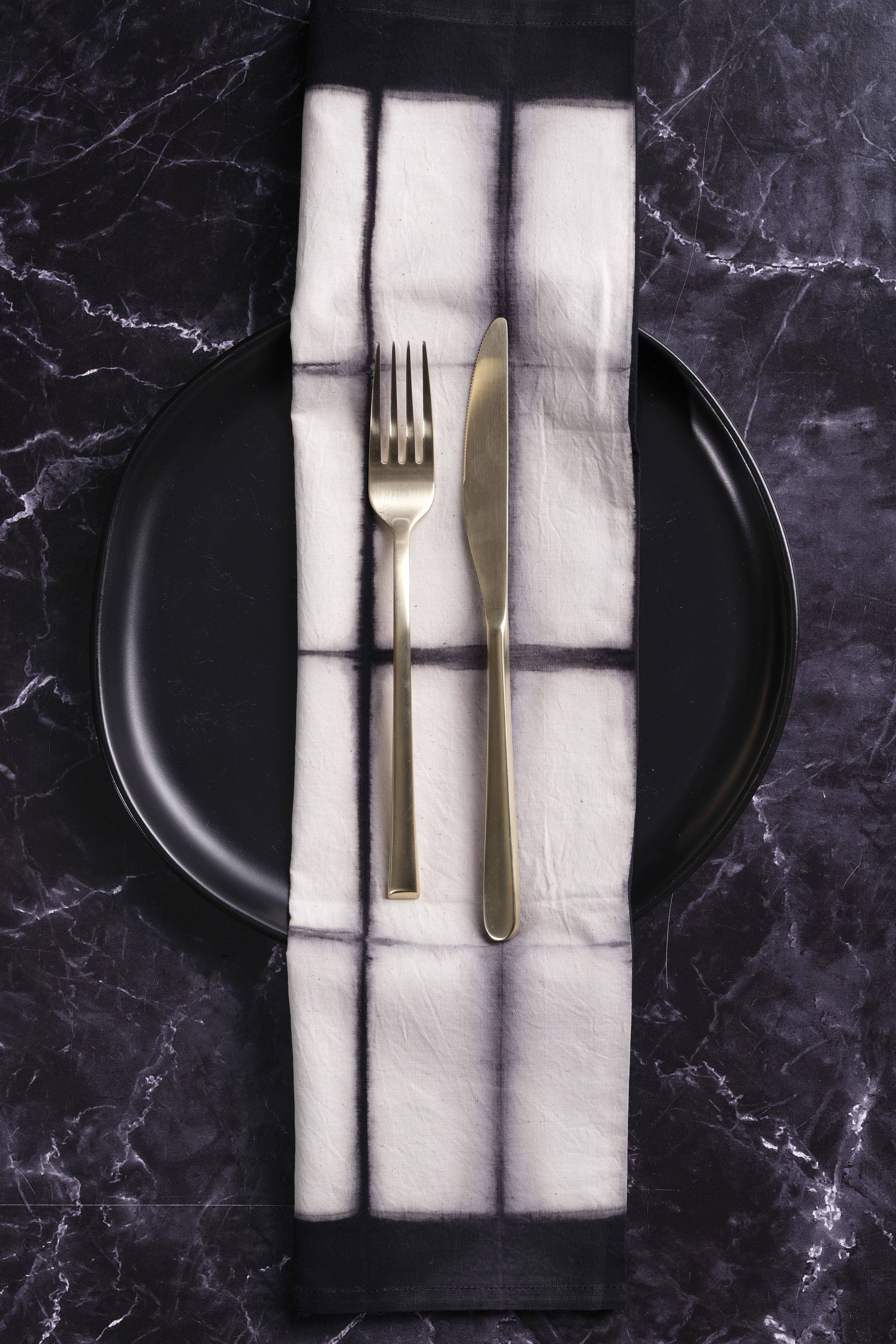 Sobremesa - Wholesale Dinner & Cloth Napkin - Black Cotton Cloth Napkins, Rectangle Design, Table Linens4