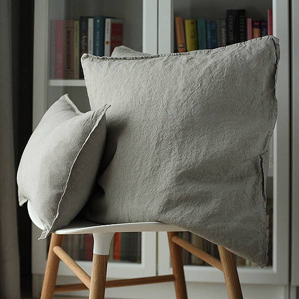 LinenMe - Wholesale Throw Pillow Cover - Linen Cushion Cover Taupe Stone Washed