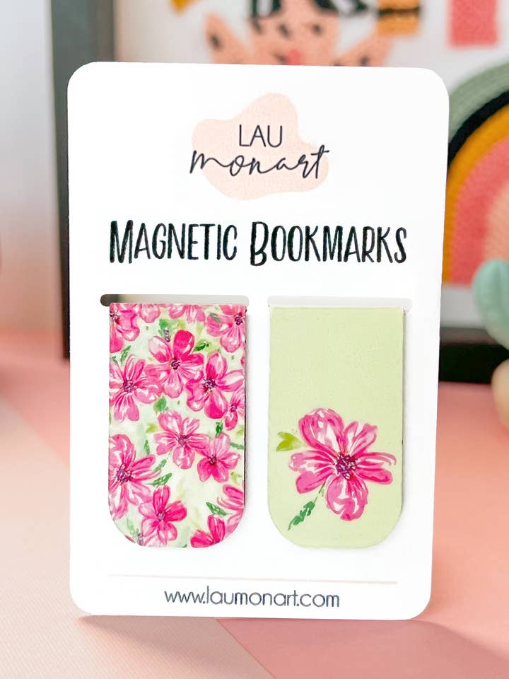Floral Watercolor Magnetic Bookmark - Blossom for wholesale by Lau Monart