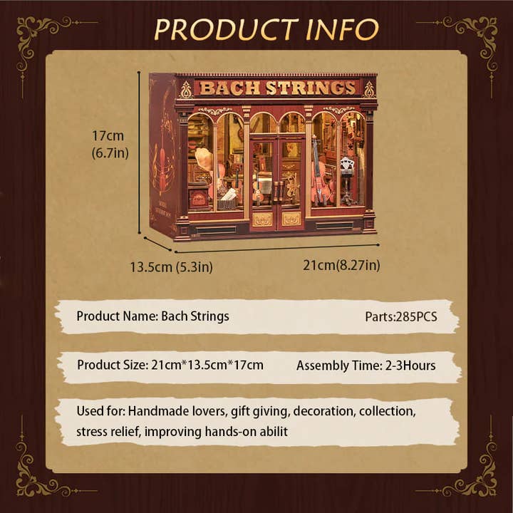 VCL CORP - Wholesale DIY Craft Kit - Bach String - Book Nook CUTEBEE6