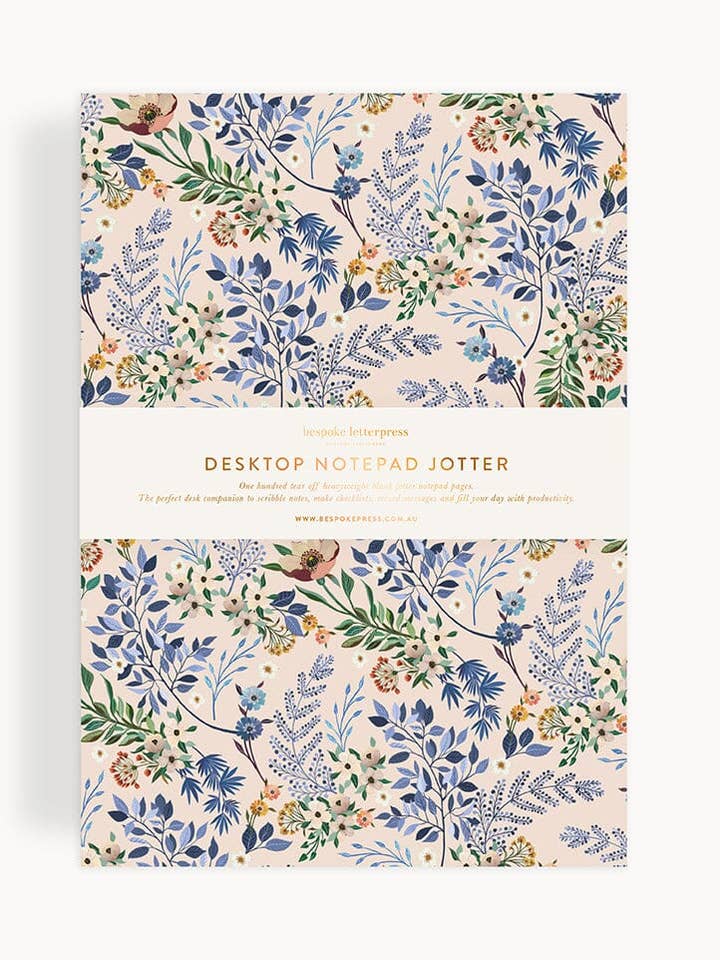 Bluebuds Notepad Desktop Jotter for wholesale by Bespoke Letterpress