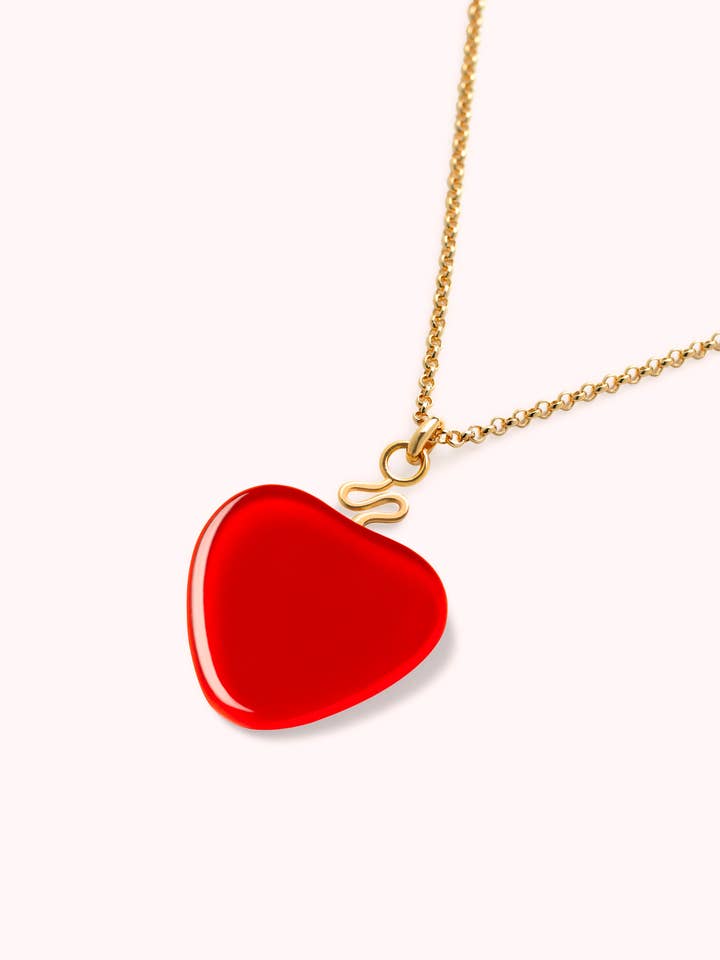 Orla Necklace Deep Red – 18K Gold Plated for wholesale by Garda