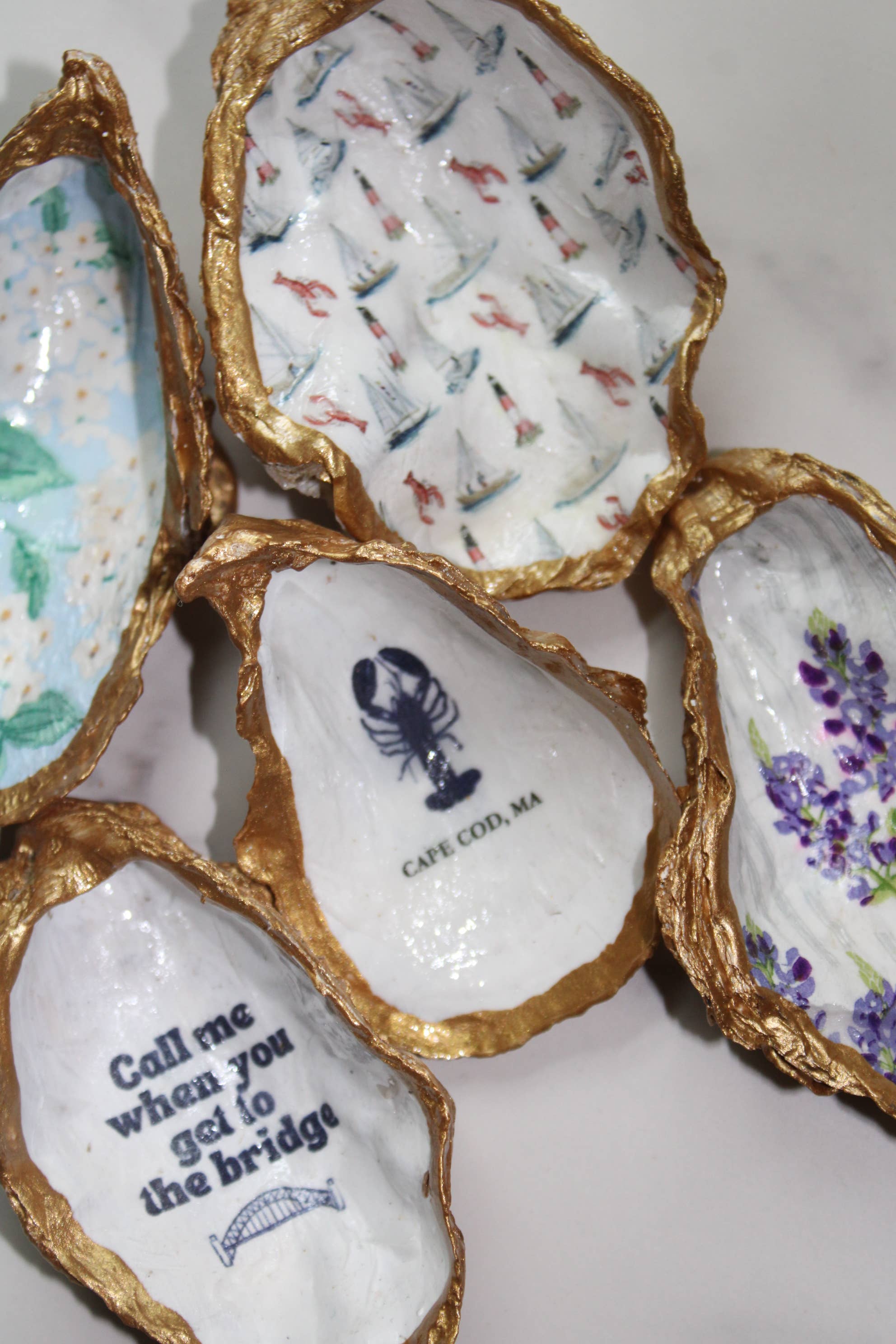 Coastal Collective Co. - Wholesale Jewelry Dish - Cape Cod Lobster Oyster shell ring dish2