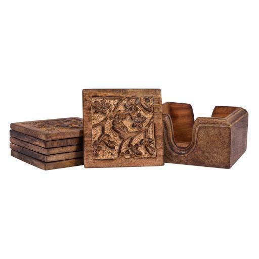 Zenn Coaster Set Of 6 Flower Design-062 for wholesale by International Gifts Ltd.