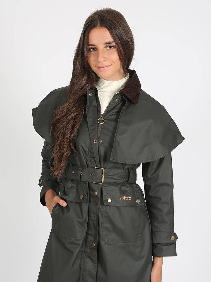 waxed KHAKI parka for wholesale on Faire0
