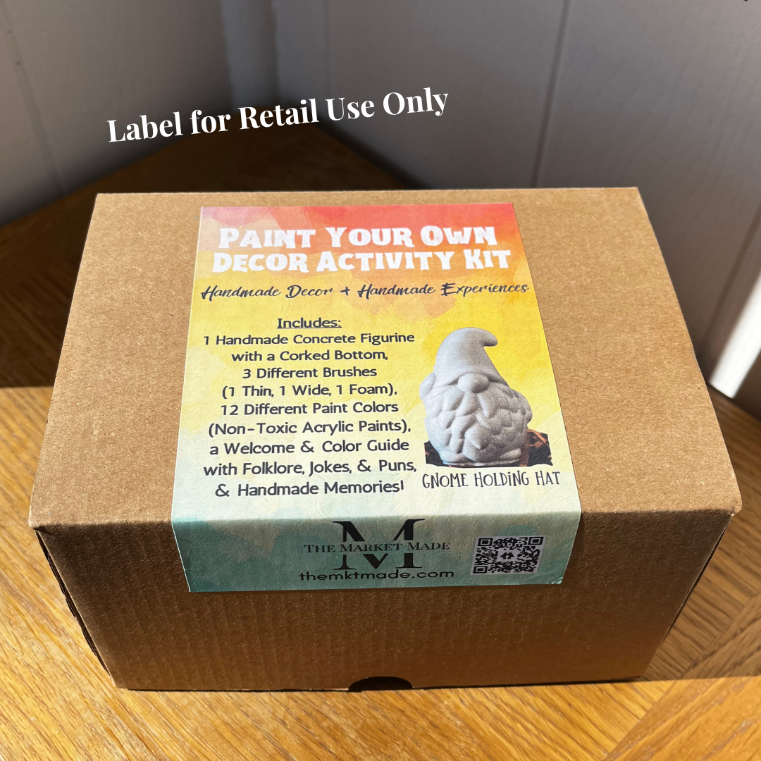 The Market Made - Vente Kit de bricolage - Kit Peignez Votre Propre Nain | Ensemble d'Activités Peignez Votre Propre Nain | Ensemble Cadeau de Décoration en Béton Fait Main à Peindre Vous-Même17