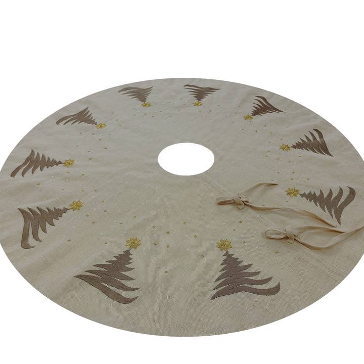 Jupe de sapin de Noël blanche pour la vente par Amore Beauté