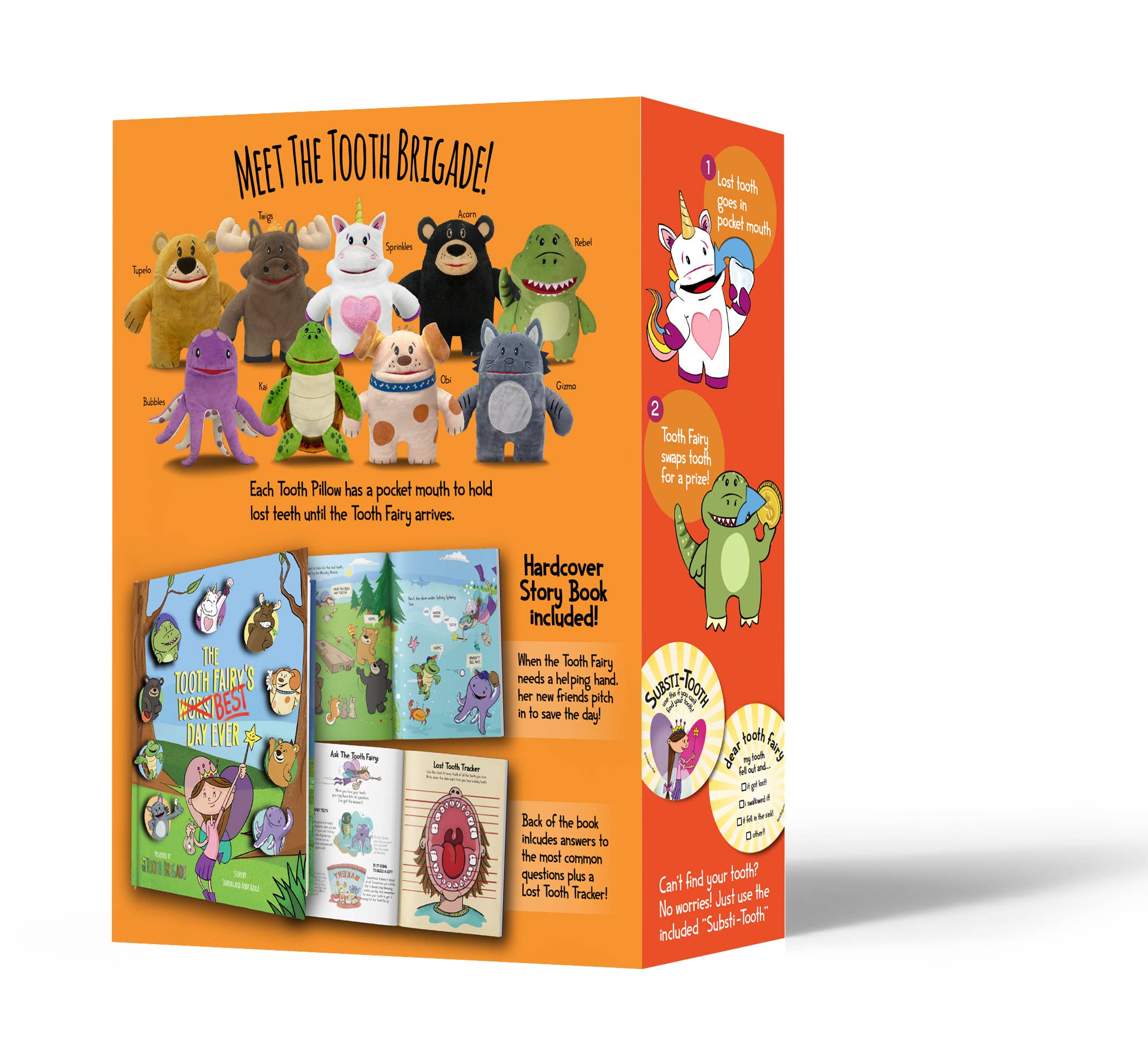 The Tooth Brigade - Wholesale Stuffed/Plush Toy - Kids & Baby - Blue Monster Tooth Fairy Pillow and Book Gift Stuffed Animal Plush Toy Childrens book3